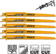 ΠΡΙΟΝΟΛΑΜΕΣ ΣΠΑΘΟΣΕΓΑΣ ΞΥΛΟΥ - ΚΑΡΦΙΩΝ ΣΕΤ 5 ΤΕΜ. 225MM INGCO RSB1111DF