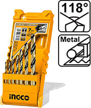 INGCO ΣΕΤ 7 ΤΕΜ.ΤΡΥΠΑΝΙΑ ΜΕΤΑΛΛΟΥ HSS 2-6MM INGCO AKD1075