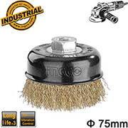 ΣΥΡΜΑΤΟΒΟΥΡΤΣΑ ΓΩΝΙΑΚΟΥ TΡΟΧΟΥ M14 ΣΚΛΗΡΗΣ ΧΡΗΣΗΣ 75MM INGCO WB10755