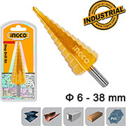 ΤΡΥΠΑΝΙ ΚΩΝΙΚΟ ΜΕ ΔΙΑΒΑΘΜΙΣΗ 6-38 MM INGCO AKSDS63803