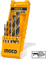 ΤΡΥΠΑΝΙΑ ΞΥΛΟΥ 4-10MM ΣΕΤ 5 ΤΕΜ. INGCO AKD5058