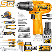 INGCO ΕΡΓΑΛΕΙΑ ΧΕΙΡΟΣ + ΔΡΑΠΑΝΟΚΑΤΣΑΒΙΔΟ ΜΠΑΤΑΡΙΑΣ 12V ΣΕΤ 89 ΤΕΜ. INGCO HKTHP10891