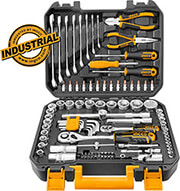 INGCO ΣΕΤ 100 ΤΕΜ. ΕΡΓΑΛΕΙΑ ΧΕΙΡΟΣ ΚΑΙ ΚΑΡΥΔΑΚΙΑ 1/4''-1/2'' INGCO HKTHP21001