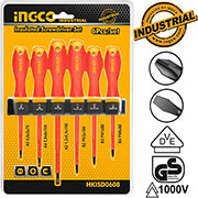 INGCO ΣΕΤ 6 ΤΕΜ. ΚΑΤΣΑΒΙΔΙΑ ΗΛΕΚΤΡΟΛΟΓΟΥ VDE INGCO HKISD0608