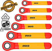 INGCO ΣΕΤ 6 ΤΕΜ. ΠΟΛΥΓΩΝΑ ΚΛΕΙΔΙΑ ΚΑΣΤΑΝΙΑΣ ΗΛΕΚΤΡΟΛΟΓΟΥ VDE INGCO HKISPA0603