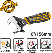 ΓΑΛΛΙΚΟ ΚΛΕΙΔΙ ΜΕ ΣΙΑΓΟΝΕΣ ΔΙΠΛΗΣ ΛΕΙΤΟΥΡΓΙΑΣ 0-24MM 156MM INGCO HADWS088