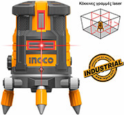 INGCO ΑΥΤΟΑΛΦΑΔΙΑΖΟΜΕΝΟ LASER ΣΤΑΥΡΟΥ ΜΕ 5 ΚΟΚΚΙΝΕΣ ΔΕΣΜΕΣ INGCO HLL306505