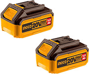 INGCO ΜΠΑΤΑΡΙΕΣ 20V 5.0AH LI-ION 2 ΤΕΜ. INGCO COSLI240464E