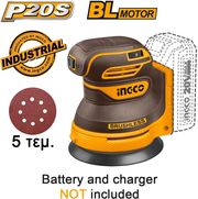 ΠΕΡΙΣΤΡΟΦΙΚΟ ΤΡΙΒΕΙΟ ΧΟΥΦΤΑΣ 125MM ΜΠΑΤΑΡΙΑΣ 20V LI-ION SOLO INGCO CROSLI2002