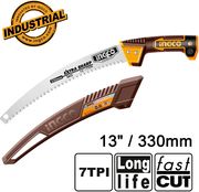 INGCO ΠΡΙΟΝΙ ΚΛΑΔΕΜΑΤΟΣ ΚΑΜΠΥΛΩΤΟ 13'' ΜΕ ΘΗΚΗ INGCO HPS3306