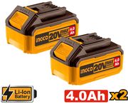 ΜΠΑΤΑΡΙΕΣ 20V 4.0AH LI-ION 2 ΤΕΜ. INGCO COSLI240312E