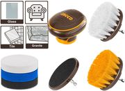 ΒΟΥΡΤΣΕΣ ΚΑΘΑΡΙΣΜΟΥ ΔΡΑΠΑΝΟΥ ΚΑΙ ΣΠΟΓΓΟΙ ΛΕΙΑΝΣΗΣ ΣΕΤ 7 ΤΕΜ. INGCO WCB0701