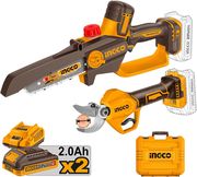 ΕΡΓΑΛΕΙΑ ΚΗΠΟΥ ΜΠΑΤΑΡΙΑΣ 20V LI-ION ΣΕΤ 2 ΤΕΜ. INGCO COSLI250795E