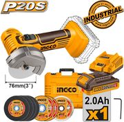 ΜΙΝΙ ΤΡΟΧΟΣ ΚΟΠΗΣ ΜΠΑΤΑΡΙΑΣ 76MM 20V LI-ION INGCO CAGLI76012E