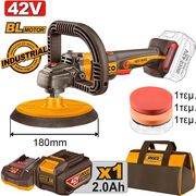 ΑΛΟΙΦΑΔΟΡΟΣ ΜΠΑΤΑΡΙΑΣ 42V LI-ION Φ 180MM +ΥΦΑΣΜΑΤΙΝΗ ΤΣΑΝΤΑ INGCO APLI42181E