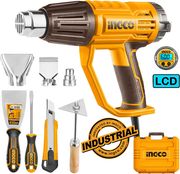 ΠΙΣΤΟΛΙ ΘΕΡΜΟΥ ΑΕΡΑ 2000W +ΕΡΓΑΛΕΙΑ ΧΕΙΡΟΣ +ΒΑΛΙΤΣΑ INGCO HG200058E