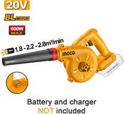 ΦΥΣΗΤΗΡΑΣ ΜΠΑΤΑΡΙΑΣ 20V LI-ION SOLO 3 ΘΕΣΕΩΝ INGCO CABLI2068