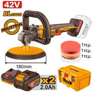 ΑΛΟΙΦΑΔΟΡΟΣ ΜΠΑΤΑΡΙΑΣ 42V LI-ION Φ 180MM +ΕΡΓΑΛΕΙΟΘΗΚΗ ΒΑΘΙΑ 19'' INGCO APLI42182E