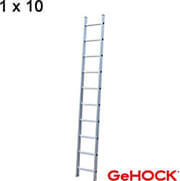 ΜΟΝΗ ΣΚΑΛΑ ΑΛΟΥΜΙΝΙΟΥ 1 X 10 ΣΚΑΛΟΠΑΤΙΑ GEHOCK 605010