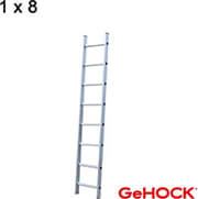ΜΟΝΗ ΣΚΑΛΑ ΑΛΟΥΜΙΝΙΟΥ 1 X 8 ΣΚΑΛΟΠΑΤΙΑ GEHOCK 605008