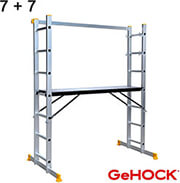 ΣΚΑΛΩΣΙΑ ΑΛΟΥΜΙΝΙΟΥ ΔΙΠΛΗ ΑΝΑΔΙΠΛΟΥΜΕΝΗ 7 + 7 ΣΚΑΛΟΠΑΤΙΑ GEHOCK 617007
