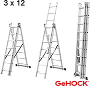 ΤΡΙΠΛΗ ΣΚΑΛΑ ΕΠΕΚΤΕΙΝΟΜΕΝΗ ΑΛΟΥΜΙΝΙΟΥ 3 X 12 ΣΚΑΛΟΠΑΤΙΑ GEHOCK 010295312
