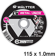 WΑLTTER ΔΙΣΚΟΙ ΚΟΠΗΣ ΣΙΔΗΡΟΥ / INOX WALTTER 115X1.0MM WALTTER 1151022