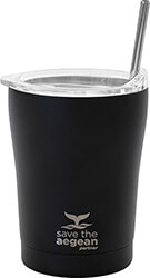 ESTIA ESTIA 01-12083 COFFEE MUG SAVE THE AEGEAN 350ML ΠΟΤΗΡΙ ΘΕΡΜΟΣ ΜΕ ΚΑΛΑΜΑΚΙ MIDNIGHT BLACK