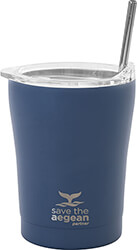 ESTIA 01-12182 COFFEE MUG SAVE THE AEGEAN 350ML ΠΟΤΗΡΙ ΘΕΡΜΟΣ ΜΕ ΚΑΛΑΜΑΚΙ DENIM BLUE