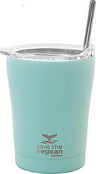 ESTIA ESTIA 01-12106 COFFEE MUG SAVE THE AEGEAN 350ML ΠΟΤΗΡΙ ΘΕΡΜΟΣ ΜΕ ΚΑΛΑΜΑΚΙ BERMUDA GREEN