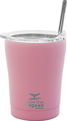 ESTIA 01-12472 COFFEE MUG SAVE THE AEGEAN 350ML ΠΟΤΗΡΙ ΘΕΡΜΟΣ ΜΕ ΚΑΛΑΜΑΚΙ BABY PINK
