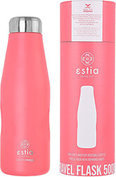 ESTIA 01-9861 TRAVEL FLASK SAVE THE AEGEAN ΜΠΟΥΚΑΛΙ ΘΕΡΜΟΣ FUSION CORAL 500ML