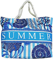 SUMMERTIEMPO ΤΣΑΝΤΑ ΠΑΡΑΛΙΑΣ SUMMER ΚΟΧΥΛΙΑ 58X37X16CM