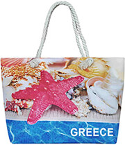 SUMMERTIEMPO ΤΣΑΝΤΑ ΠΑΡΑΛΙΑΣ ΜΕΓΑΛΗ GREECE ΚΟΧΥΛΙΑ 58X37X16CM