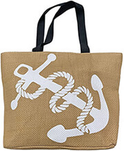 ΤΣΑΝΤΑ ΠΑΡΑΛΙΑΣ ΨΑΘΙΝΗ ΜΕ ΑΓΚΥΡΑ 47X35X13CM