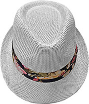 ΚΑΠΕΛΟ ΚΑΒΟΥΡΑΚΙ ΑΣΠΡΟ ΜΕ ΣΧΕΔΙΟ ΛΟΥΛΟΥΔΙΑ 29CM