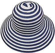 ΚΑΠΕΛΟ ΓΥΝΑΙΚΕΙΟ ΨΑΘΟΧΑΡΤΟ ΜΕ ΡΙΓΕΣ ΜΠΛΕ ΣΚΟΥΡΟ Φ37CM