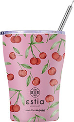 ESTIA ESTIA 01-16876 COFFEE MUG SAVE THE AEGEAN 350ML ΠΟΤΗΡΙ ΘΕΡΜΟΣ ΜΕ ΚΑΛΑΜΑΚΙ CHERRY ROSE