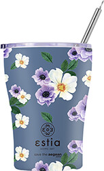 ESTIA 01-16883 COFFEE MUG SAVE THE AEGEAN 350ML ΠΟΤΗΡΙ ΘΕΡΜΟΣ ΜΕ ΚΑΛΑΜΑΚΙ GARDEN BLUE