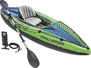 INTEX ΚΑΓΙΑΚ ΦΟΥΣΚΩΤΟ ΙΝΤΕΧ CHALLENGER KAYAK K1 (1ΑΤ.) SUPER TOUGH 274Χ76Χ38CM