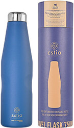 ESTIA ΘΕΡΜΟΣ TRAVEL FLASK SAVE THE AEGEAN 750ML DENIM BLUE 01-16616