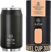 ESTIA ΘΕΡΜΟΣ TRAVEL CUP SAVE THE AEGEAN 300ML MIDNIGHT BLACK 01-16739