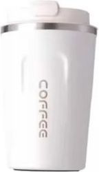 EASY COOKING COFFEE MUG ΑΝΟΞΕΙΔΩΤΟ ΑΤΣΑΛΙ ΜΕ ΔΙΠΛΟ ΤΟΙΧΩΜΑ 380ML ΑΣΠΡΟ