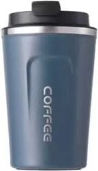 EASY COOKING COFFEE MUG ΑΝΟΞΕΙΔΩΤΟ ΑΤΣΑΛΙ ΜΕ ΔΙΠΛΟ ΤΟΙΧΩΜΑ 380ML ΜΠΛΕ ΓΚΡΙ