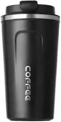 EASY COOKING COFFEE MUG ΑΝΟΞΕΙΔΩΤΟ ΑΤΣΑΛΙ ΜΕ ΔΙΠΛΟ ΤΟΙΧΩΜΑ 510ML ΜΑΥΡΟ
