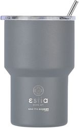 ESTIA ΘΕΡΜΟΣ MUG LITE SAVE THE AEGEAN 400ML FJORD GREY 01-18467