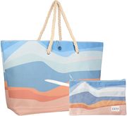 ESTIA ΤΣΑΝΤΑ ΘΑΛΑΣΣΗΣ SERENE SHORES 63X20X36CM ΜΕ ΤΣΑΝΤΑΚΙ 25X16CM 00-30438