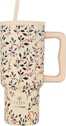 ESTIA ΘΕΡΜΟΣ STRAW TUMBLER XL SAVE THE AEGEAN 900ML BLOOM BEIGE 01-35181