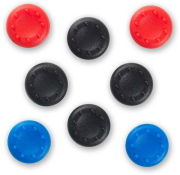 SILICON THUMB GRIPS UNIVERSAL (8PCS – COLOUR: 4PCS BLACK, 2PCS RED, 2PCS BLUE)