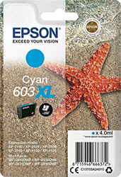 EPSON Μελάνι 603XL Cyan C13T03A24010